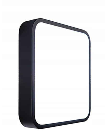 Nowoczesny plafon LED HOLLYWOOD 30x30 cm, czarny, 24W, neutralna biel 4000K - eleganckie oświetlenie do wnętrz.