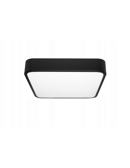 Nowoczesny plafon LED HOLLYWOOD 30x30 cm, czarny, 24W, neutralna biel 4000K - eleganckie oświetlenie do wnętrz.