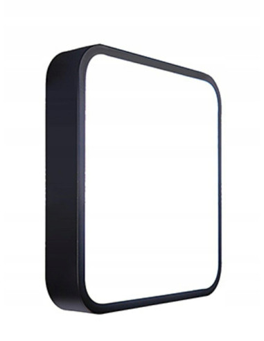 Nowoczesny plafon LED HOLLYWOOD 30x30 cm, czarny, 24W, neutralna biel 4000K - eleganckie oświetlenie do wnętrz.