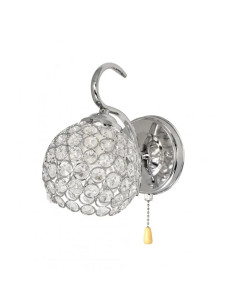 Elegancka Kula Kinkiet K-A 1537/1 Venti z Kryształkami, Chromowany, 60W - Stylowa Lampa Ścienna do Korytarza i Przedpokoju