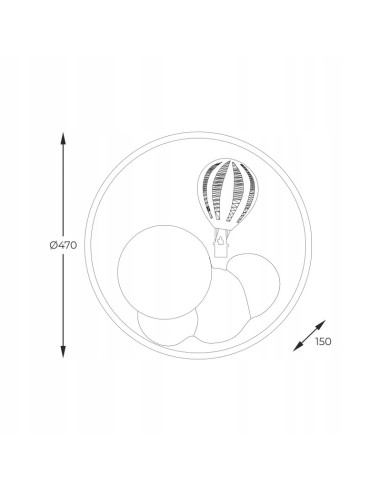 Lampa sufitowa LED FOCUS w kształcie balonu chmurka - nowoczesne oświetlenie do pokoju dziecięcego