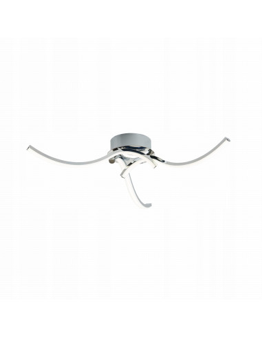 Lampa sufitowa FOCUS LED 3-ramienna z regulacją barwy światła – srebrna, nowoczesny design do każdego wnętrza