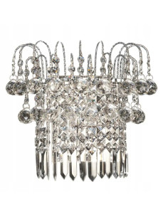 Lampa ścienna kryształowa Venti K-B 0108/2 w stylu glamour – elegancka ozdoba do wnętrz i sal bankietowych, 28 cm