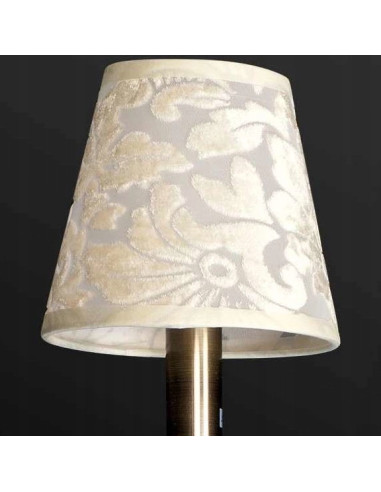 Kinkiet Venti VEN z eleganckim abażurem, metalowy, beżowy - stylowa lampa ścienna do wnętrz glamour