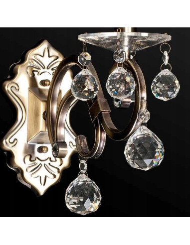 Kinkiet Venti VEN z eleganckim abażurem, metalowy, beżowy - stylowa lampa ścienna do wnętrz glamour