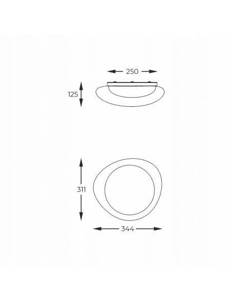 Nowoczesna lampa sufitowa AURA LED z regulacją barwy światła w białym macie - perfecja w minimalistycznym wydaniu.