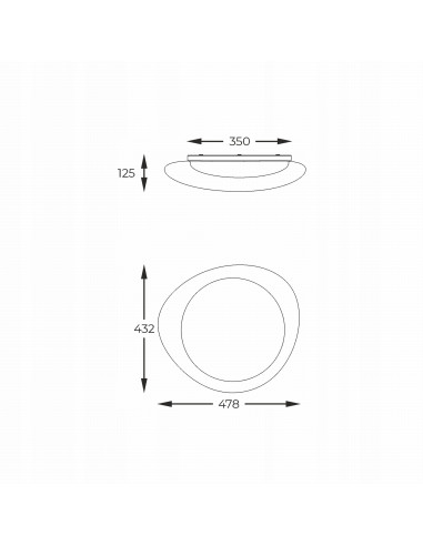 Plafon LED AURA 24W w kolorze białym, minimalistyczny, regulacja barwy światła, idealny do nowoczesnych wnętrz