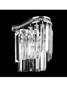 Luksusowy kinkiet VEN K-E 1735/2 CR z kryształami - elegancka lampa ścienna do stylowych wnętrz