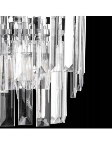 Luksusowy kinkiet VEN K-E 1735/2 CR z kryształami - elegancka lampa ścienna do stylowych wnętrz