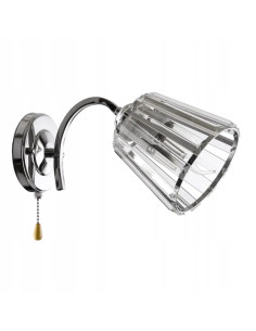 Kinkiet Venti VEN z klasycznym szklanym kloszem, chromowana konstrukcja, 1x60W, elegancki design do każdego wnętrza.