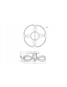 Elegancki żyrandol LED ABRO w francuskim złocie - nowoczesny styl i doskonała jakość do każdego wnętrza 2