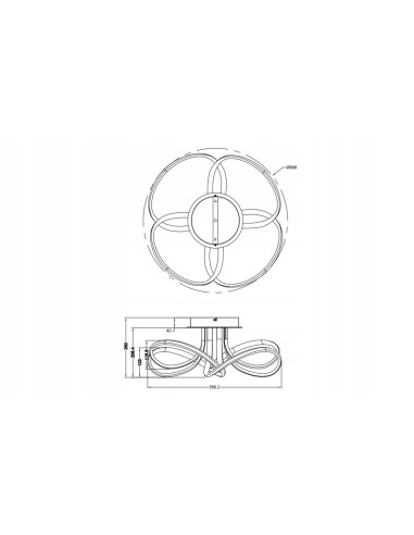 Elegancki żyrandol LED ABRO w francuskim złocie - nowoczesny styl i doskonała jakość do każdego wnętrza