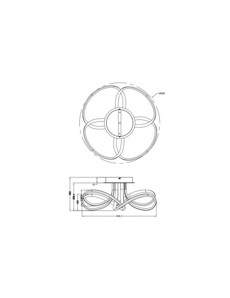 Elegancki żyrandol LED ABRO w francuskim złocie - nowoczesny styl i doskonała jakość do każdego wnętrza