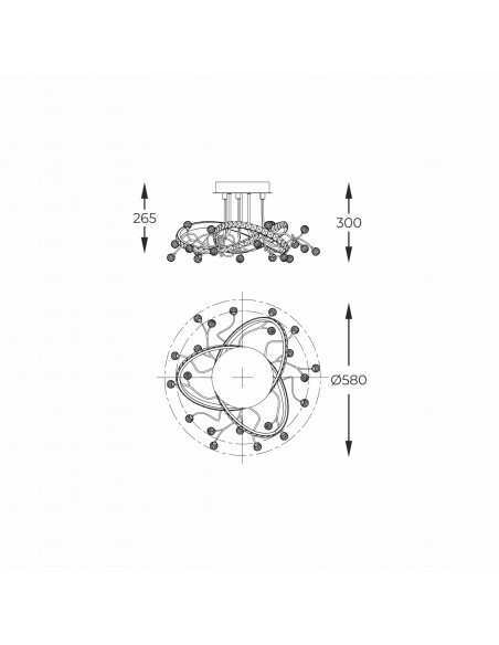 Lampa sufitowa LED MAIA – nowoczesny plafon o unikatowym kształcie do eleganckich wnętrz, idealna do jadalni i salonu