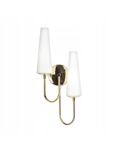 Nowoczesny kinkiet MAGNUM w kolorze białym z dwoma punktami świetlnymi E14 – elegancka lampa do salonu i sypialni.