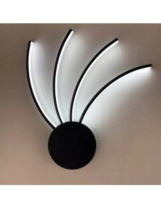 Kinkiet LED DIOGO z regulacją barwy światła, nowoczesny czarny metal, idealny do przedpokoi i korytarzy