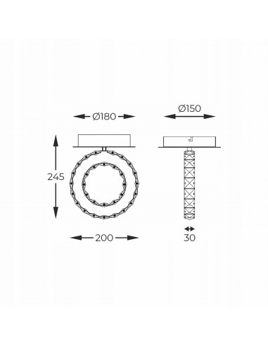 Lampa sufitowa LED GIRONA w kolorze srebrnym - elegancki plafon do kuchni i sypialni z ciepłym światłem.