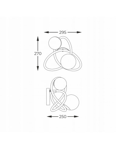 Lampa ścienna NISYRO G9 z planetarnym wzorem, elegancki kinkiet do salonu i biura, design Zuma Line