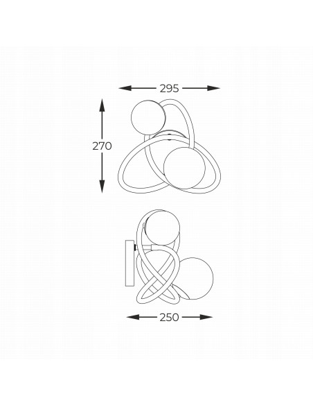 Lampa ścienna NISYRO G9 z planetarnym wzorem, elegancki kinkiet do salonu i biura, design Zuma Line