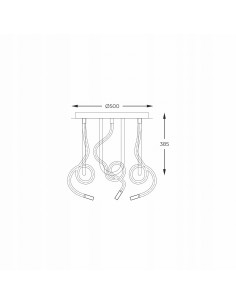 Nowoczesny żyrandol art déco BALBO z regulowanym oświetleniem LED – elegancka lampa do stylowych wnętrz. 2
