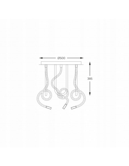 Nowoczesny żyrandol art déco BALBO z regulowanym oświetleniem LED – elegancka lampa do stylowych wnętrz.