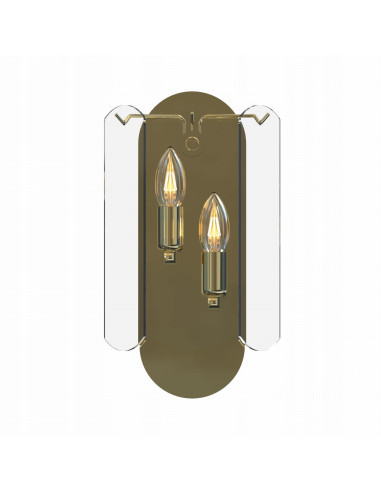Lampa ścienna NIRA w złocie z przezroczystymi kloszami – nowoczesny akcent do eleganckich wnętrz