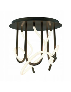 Nowoczesna lampa sufitowa BALBO LED w kolorze czarnym z regulacją barwy światła - elegancja dla Twojego salonu