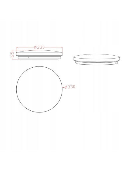 Plafon sufitowy BABILON LED - nowoczesna lampa z mlecznym kloszem i złotą obwódką, idealna do eleganckich wnętrz