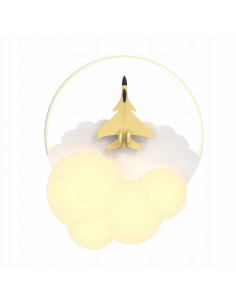 Lampa sufitowa dla dzieci FOCUS LED w kształcie samolotu - nowoczesny design od Zuma Line