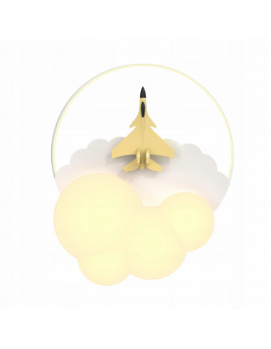 Lampa sufitowa dla dzieci FOCUS LED w kształcie samolotu - nowoczesny design od Zuma Line