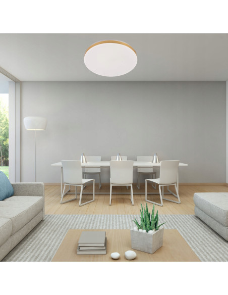 Plafon LED Babilon z złotą obręczą – elegancka lampa sufitowa w stylu art déco do sypialni i salonu