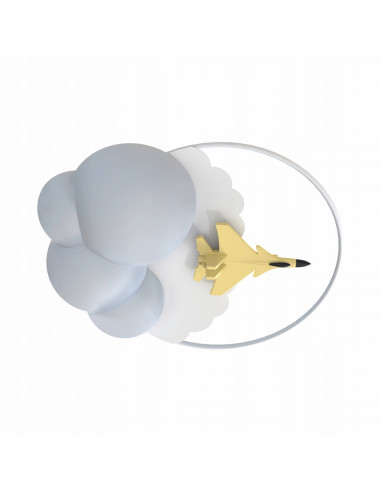Lampa sufitowa dla dzieci FOCUS LED w kształcie samolotu - nowoczesny design od Zuma Line
