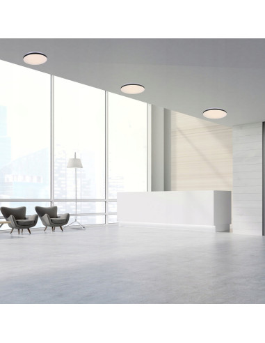 Plafon LED Babilon z złotą obręczą – elegancka lampa sufitowa w stylu art déco do sypialni i salonu