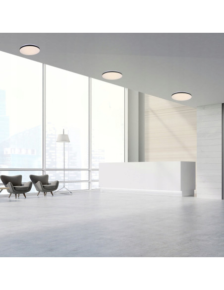 Plafon LED Babilon z złotą obręczą – elegancka lampa sufitowa w stylu art déco do sypialni i salonu