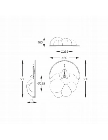 Lampa sufitowa dla dzieci FOCUS LED w kształcie samolotu - nowoczesny design od Zuma Line