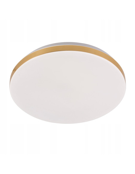 Plafon LED Babilon z złotą obręczą – elegancka lampa sufitowa w stylu art déco do sypialni i salonu