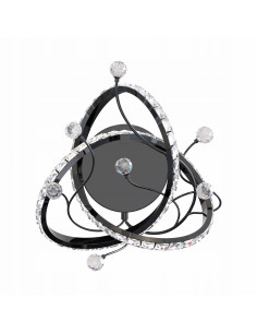 Nowoczesny kinkiet MAIA LED - elegancki design z motywem światełek, czarny i chromowany, doskonały do każdego wnętrza