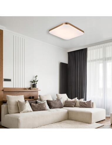 Elegancka lampa sufitowa Babilon LED w złotym wykończeniu - klasyczne oświetlenie do każdego wnętrza