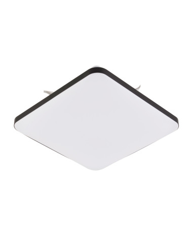 Plafon kwadratowy Babilon LED 4000K - nowoczesna lampa sufitowa do biura i salonu w kolorze czarno-białym