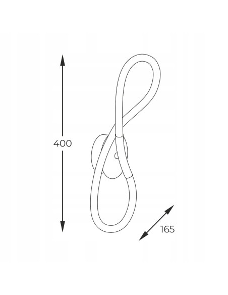 Kinkiet BALBO w kształcie ósemki, nowoczesna lampa LED w kolorze złotym do sypialni i salonu