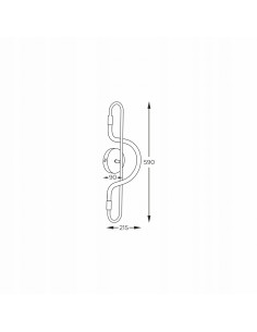 Nowoczesny kinkiet BALBO - awangardowe oświetlenie LED w kształcie agrafki, czarny metal, 10W, idealny do sypialni i biura. 2