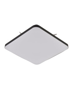 Plafon kwadratowy Babilon LED 18W z czarną obwódką - eleganckie oświetlenie do kuchni i jadalni, akryl wysokiej jakości.