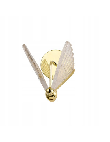 Elegancka Lampa Kinkietowa Mariposa LED z Motywem Motyla - Złote Oświetlenie do Sypialni i Korytarza