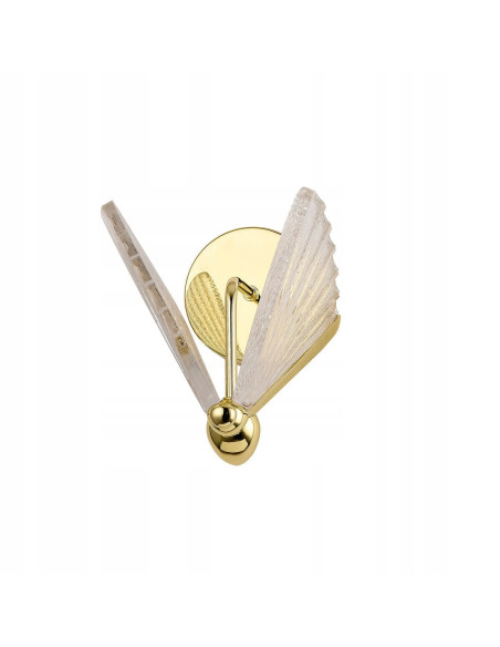 Elegancka Lampa Kinkietowa Mariposa LED z Motywem Motyla - Złote Oświetlenie do Sypialni i Korytarza