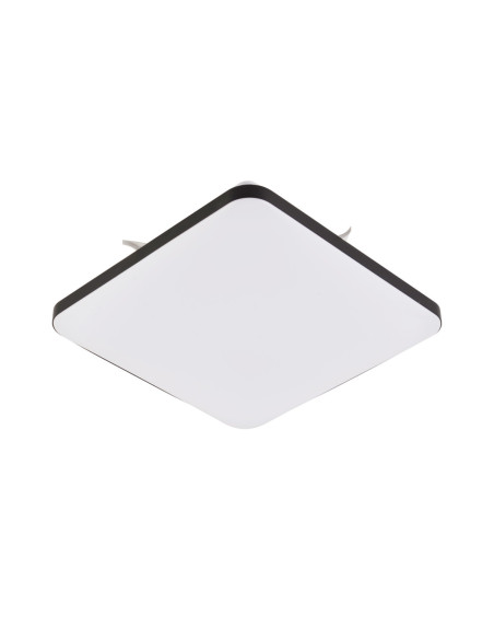 Plafon kwadratowy Babilon LED 18W z czarną obwódką - eleganckie oświetlenie do kuchni i jadalni, akryl wysokiej jakości.