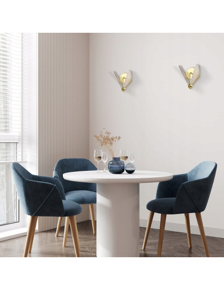 Elegancka Lampa Kinkietowa Mariposa LED z Motywem Motyla - Złote Oświetlenie do Sypialni i Korytarza