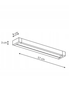 Lampa LED DENVER - elegancka kinkiet do łazienki, smukły, energooszczędny, biały z metalowym stelażem 2