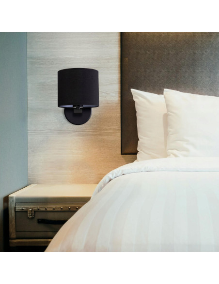 Kinkiet Cecina – nowoczesna lampa ścienna w bieli i czerni, idealna do sypialni i korytarza od Light Prestige