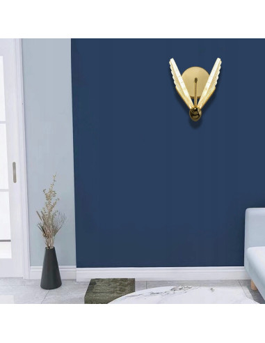 Elegancka Lampa Kinkietowa Mariposa LED z Motywem Motyla - Złote Oświetlenie do Sypialni i Korytarza