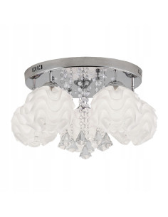 Lampa sufitowa SADA LED w stylu glamour - elegancki plafon z rzeźbionymi kloszami do salonu i holu